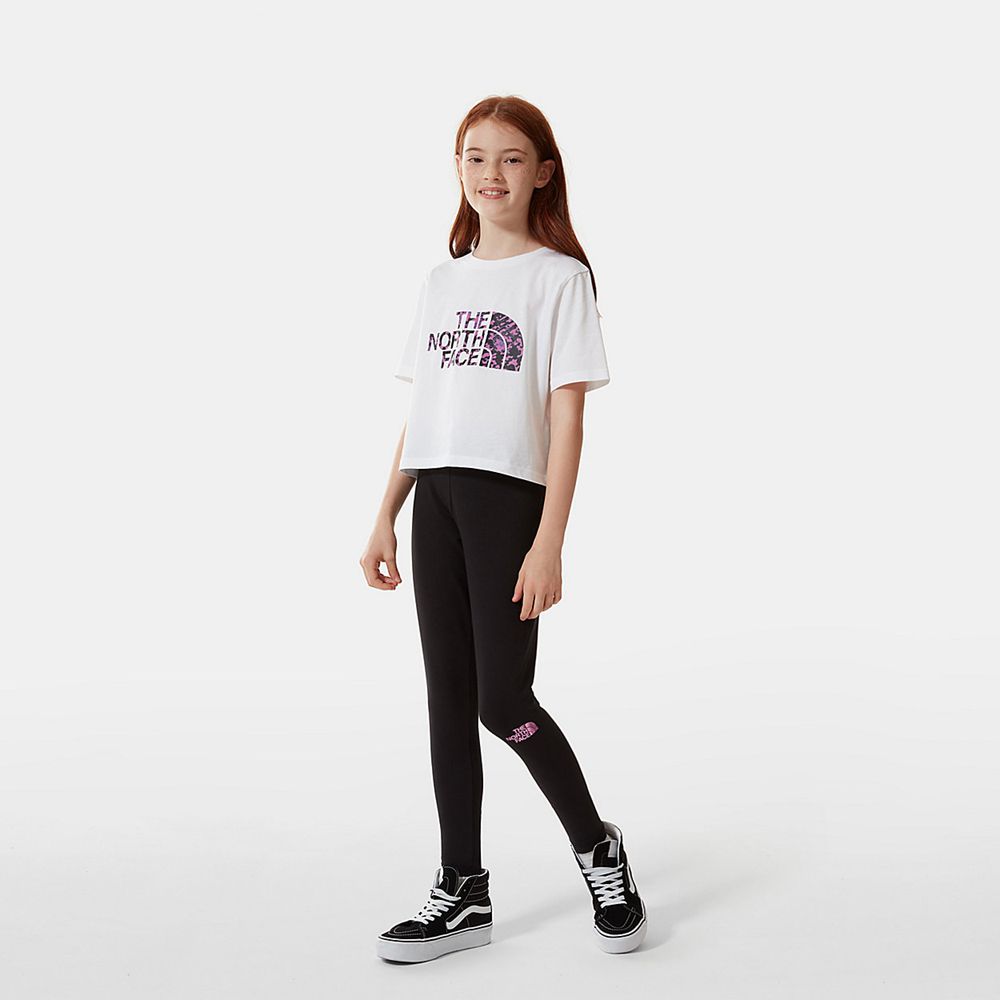 The North Face Leggings Girls Australia - The North Face Big Logo Black (YHD-547329)